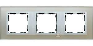 Ramka 3-krotna szkło - srebro / ramka pośrednia aluminium mat