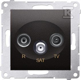Gniazdo RTV-SAT końcowe/zakończeniowe tłum. RTV 1.0dB SAT 1.0dB, antracyt Simon54