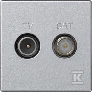 Gniazdo K45 TV-SAT 182744 MHz 2dB, aluminium