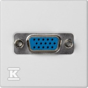 Płytka K45 złącza VGA (D-Sub 15) 45x45mm + wkład, zaciski