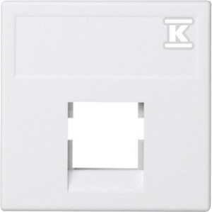 Płytka K45, 1-krotna RJ bez osłon, uniwersalna, biały