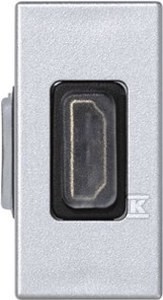 Płytka K45/2 adapter HDMI-HDMI 22,5x45mm + wkład, aluminium