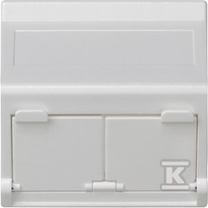 Płytka K45 2-krotna RJ z osłoną skośna, do adapterów MD,