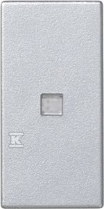 Klawisz 45x22,5 łącznika zwiernego z podświetleniem, aluminium