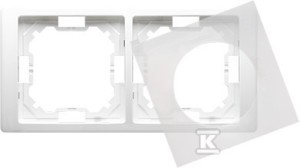 Ramka 2-krotna do wersji bryzgoszczelnej IP44 z kompletem uszczelek, biały,