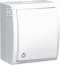 Przycisk światło n/t IP54 podświetlany AQS1L/11 Aquarius biały