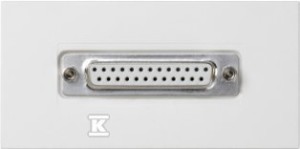 Płytka 90x45mm (2-krotna K45) złącza LPT (D-Sub 25) + wkład,