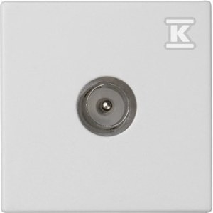 Płytka K45 gniazdo TV męskie 45x45mm + wkład, biały o