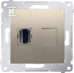 Gniazdo HDMI, złoty mat Simon54    DGHDMI.01/44 w