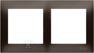 Ramka 2-krotna uniwersalna do puszek karton-gips IP20 / IP44, brąz