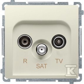 Gniazdo RTV-SAT końcowe BMZAR-SAT1.3/1.01/12 Basic moduł beżowy