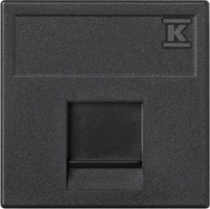 Płytka K45, 1-krotna RJ z osłoną, uniwersalna, grafit