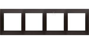 Ramka 4-krotna uniwersalna do puszek karton-gips IP20 / IP44, antracyt