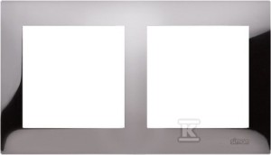 Ramka 2-krotna Metalowa Ciemna Stal - IP20 / IP44, ciemna