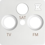 Pokrywa gniazda RTV-SAT, biała Simon 82    82037-30