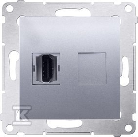 Gniazdo HDMI, srebrny mat Simon54    DGHDMI.01/43 w