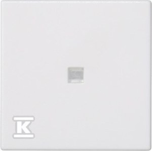 Klawisz 45x45 łącznika zwiernego z podświetleniem, biały