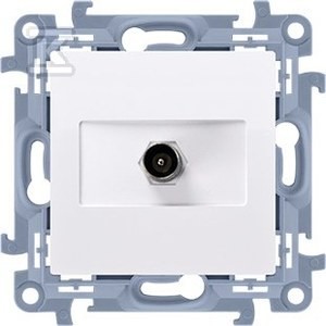 Gniazdo antenowe pojedyncze końcowe (moduł). Do instalacji indywidualnych, biały Simon10