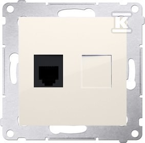 Gniazdo telefoniczne RJ12 pojedyncze, krem Simon54    DT1.01/41
