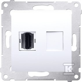 Gniazdo HDMI, biały Simon54    DGHDMI.01/11
