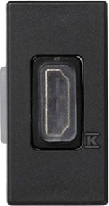 Płytka K45/2 adapter HDMI-HDMI 22,5x45mm + wkład, grafit