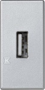 Płytka K45/2 złącza USB typ A żeńskie 22,5x45mm + gniazdo,