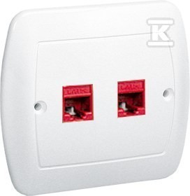 Gniazdo komputerowe RJ45 podwójne af52/11 Akord biały