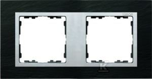Ramka 2-krotna łupek / ramka pośrednia aluminum mat Simon 82