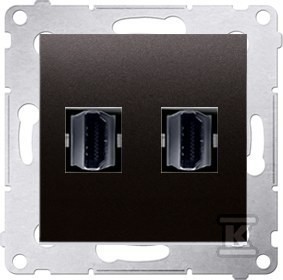 DGHDMI2.01/48 Gniazdo HDMI podwójne(moduł), antracyt    DGHDMI2.01/48 w