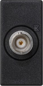Płytka K45/2 złącza BNC 22,5x45mm + wkład, grafit