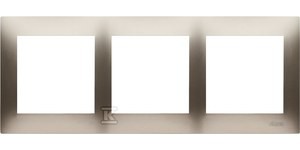 Ramka 3-krotna uniwersalna do puszek karton-gips IP20 / IP44, złoty