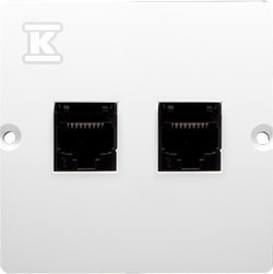 Gniazdo komputerowe RJ45 podwójne BMF52.02/11 Basic moduł biały