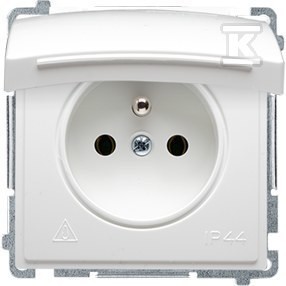 Gniazdo z uziemnieniem pojedyncze IP44 z przesłonami BMGZ1BZ.01/11 Basic moduł