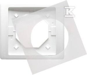 Ramka 1-krotna do wersji bryzgoszczelnej IP44 z uszczelką, biały, BASIC