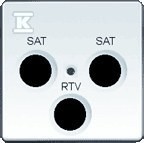 Pokrywa gniazda RTV-SAT-SAT, biała Simon 82    82038-30