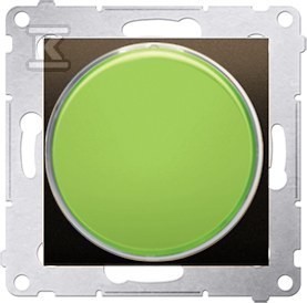 Sygnalizator świetlny LED ? światło zielone (moduł) 230V AC, brąz