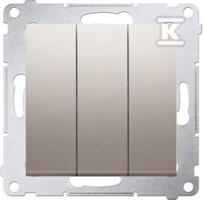 Łącznik potrójny z podświetleniem LED (moduł) 10AX, 250V~, szybkozłącza Simon54