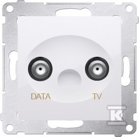 Simon 54 Gniazdo TV-DATA. Dwa porty wyjściowe typu F (moduł).