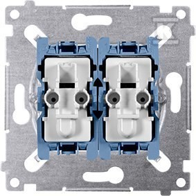 Łącznik schodowy i przycisk zwierny (mechanizm) 10AX, 250V~, szybkozłącza SIMON54