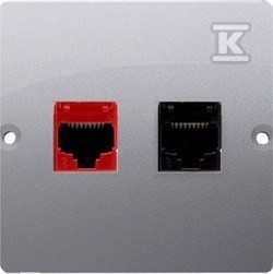 Gniazdo komputerowe RJ45 kat.5e + telefoniczne RJ12 (moduł), Basic moduł