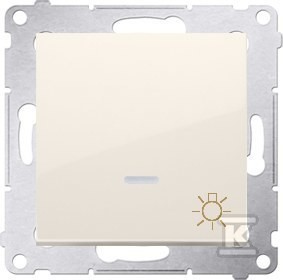 Przycisk światło z podświetleniem LED (moduł) 16AX, 250V~, zaciski śrubowe,