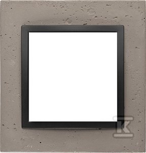 Ramka 1-krotna Nature-Beton, CZARNY CHARAKTER, IP20/IP44* (*IP44-należy zastosować uszczelkę ramki