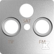Pokrywa gniazda R-TV-SAT, aluminium, SIMON82    82037-93 w