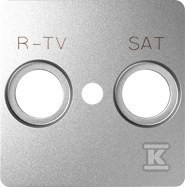 Pokrywa do gniazd RTV-SAT, aluminium, SIMON82    82097-93