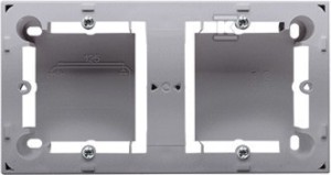Puszka natynkowa płytka (31mm) podwójna, stal inox, BASIC MODUŁ o