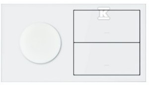 Panel 2-krotny IP44: 1 gniazdo + 2 klawisze, biały mat,