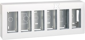 Obudowa natynkowa S500 6-modułowa, 12x K45, kompletna, czysta biel, SIMON500