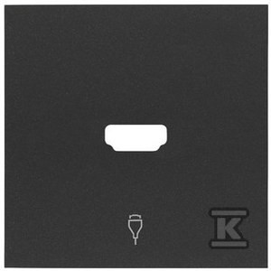 Pokrywa gniazdo HDMI pojedynczego, czarny mat, SIMON100
