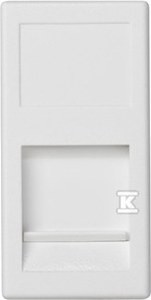 Płytka K45/2, 1x RJ z osłoną, 22,5x45mm, INFRA+, czysta biel,