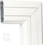 Kąt prosty, płaski, do dołu, PVC Cablomax 130x55mm, czysta biel,